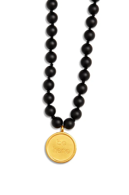 Black Onyx Mala Necklace sold by Alo Yoga