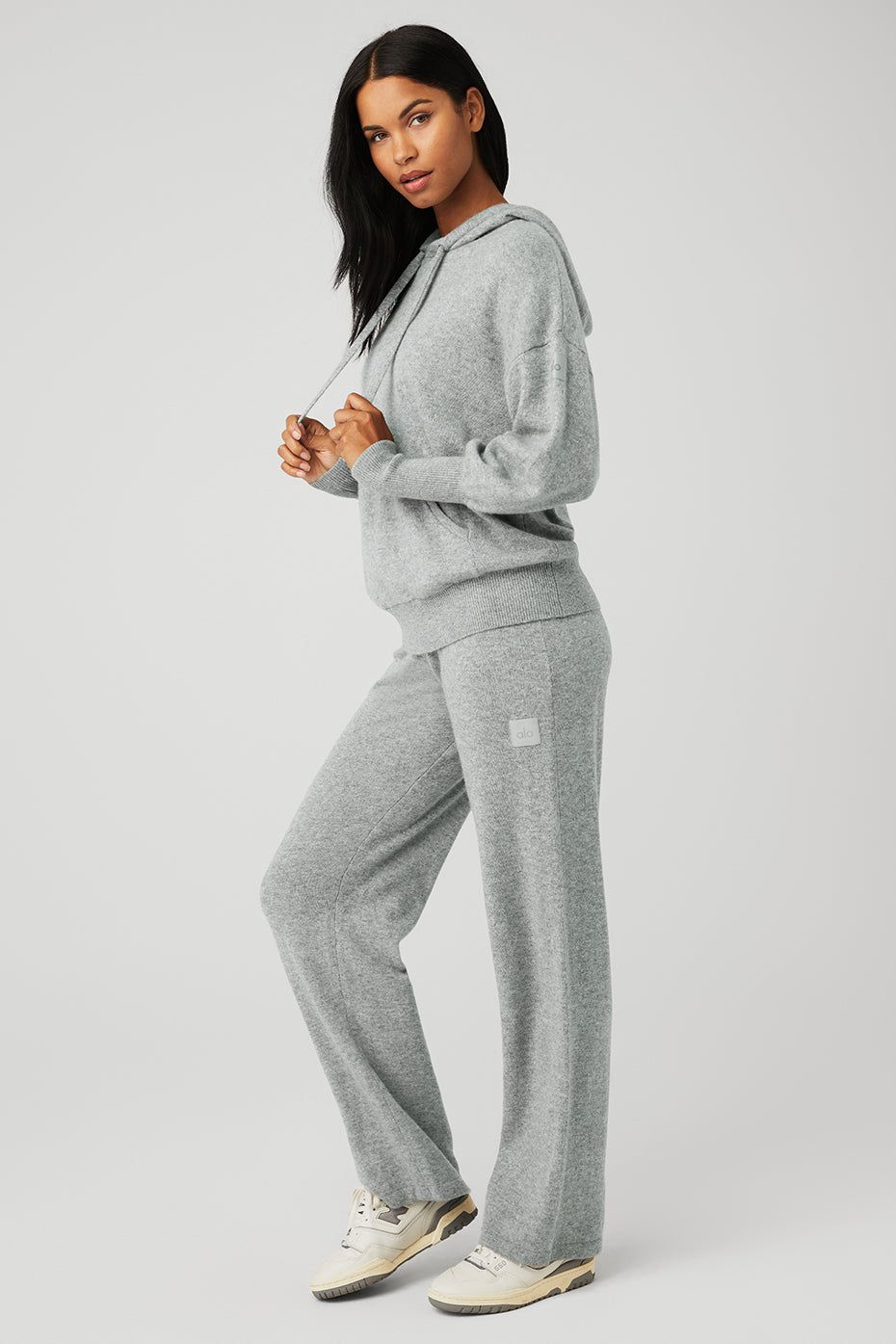 Cashmere Jet Set Hoodie & Cashmere High-Waist Jet Set Wide Leg Pant Set sold by Alo Yoga product image thumbnail 6