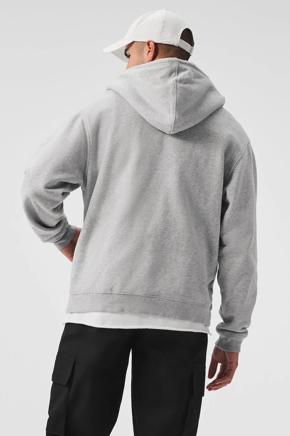 Renown Heavy Weight Full Zip Hoodie - Athletic Heather Grey sold by Alo Yoga product image thumbnail 2