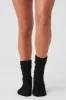 Women's Plush Lush Sock - Black sold by Alo Yoga