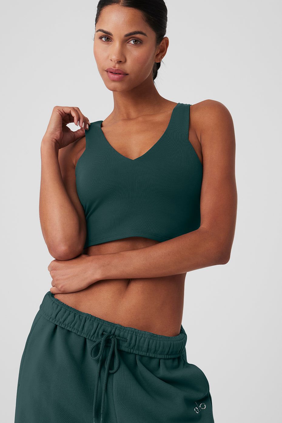 Airbrush Real Bra Tank - Midnight Green sold by Alo Yoga product image thumbnail 4