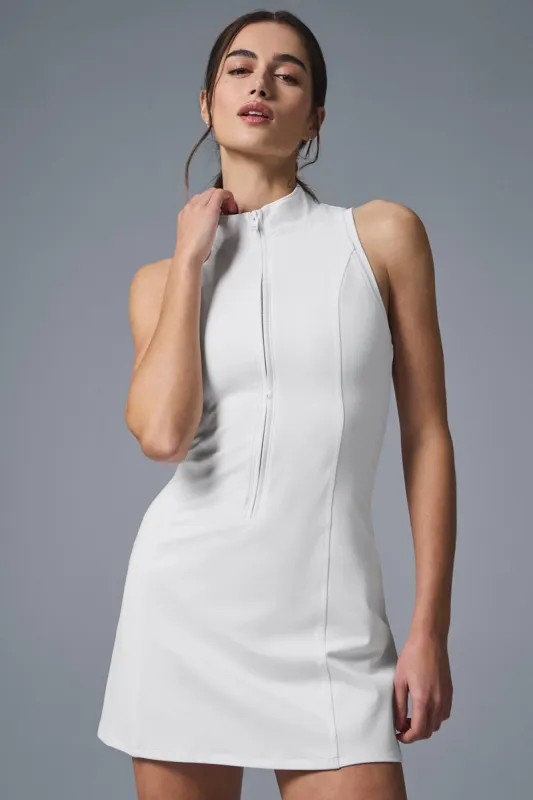 Alosoft Carefree 1/2 Zip Dress - White sold by Alo Yoga
