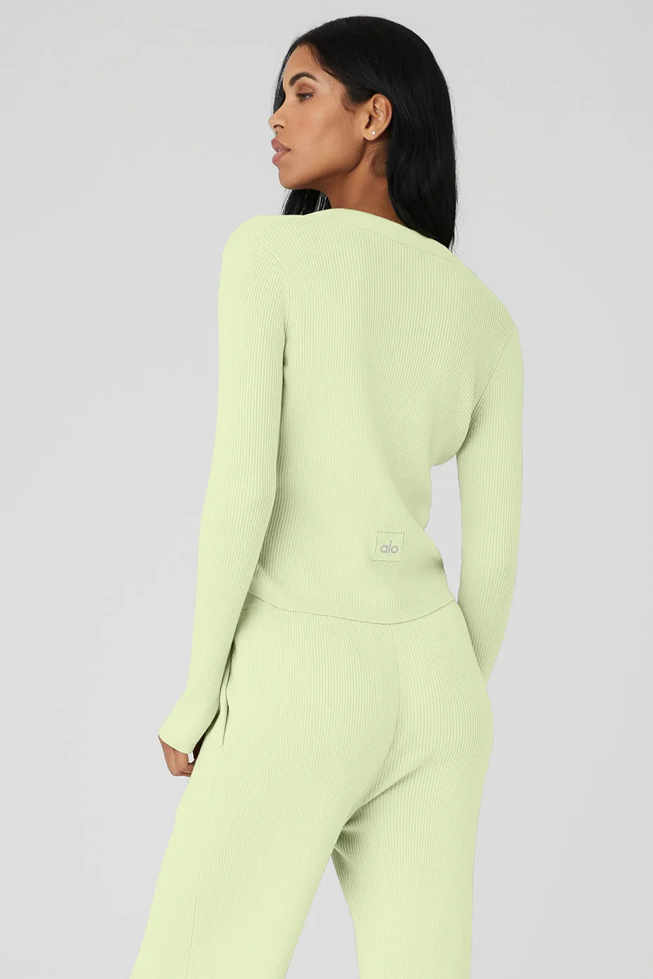 Knit Salana Cardigan - Iced Green Tea sold by Alo Yoga product image thumbnail 2