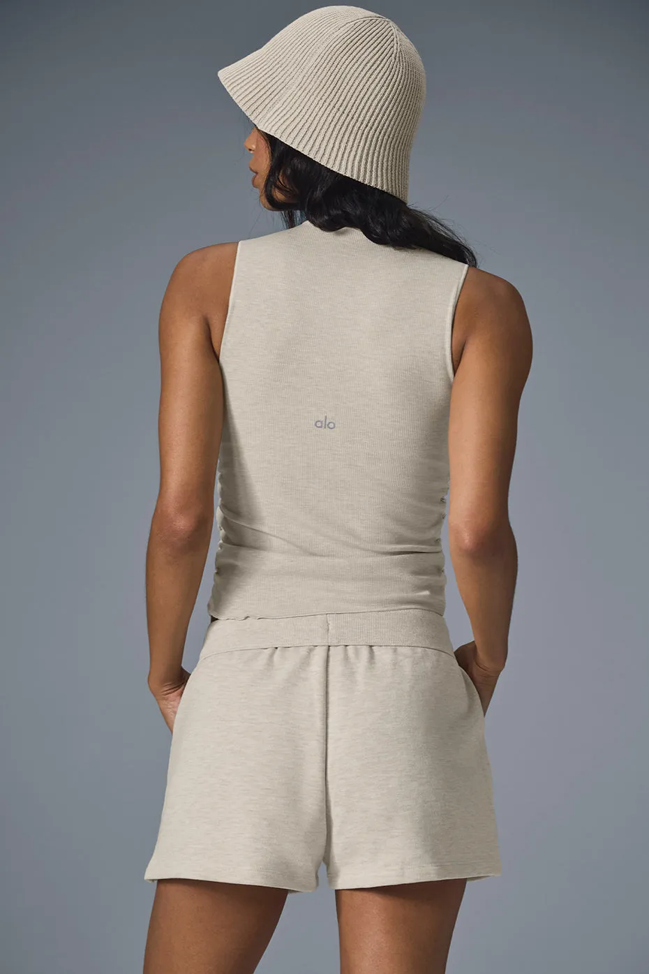 Ribbed En Pointe Tank - Oatmeal Heather sold by Alo Yoga product image thumbnail 4