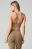 Lavish Bra - Gravel/Gravel Glossy sold by Alo Yoga