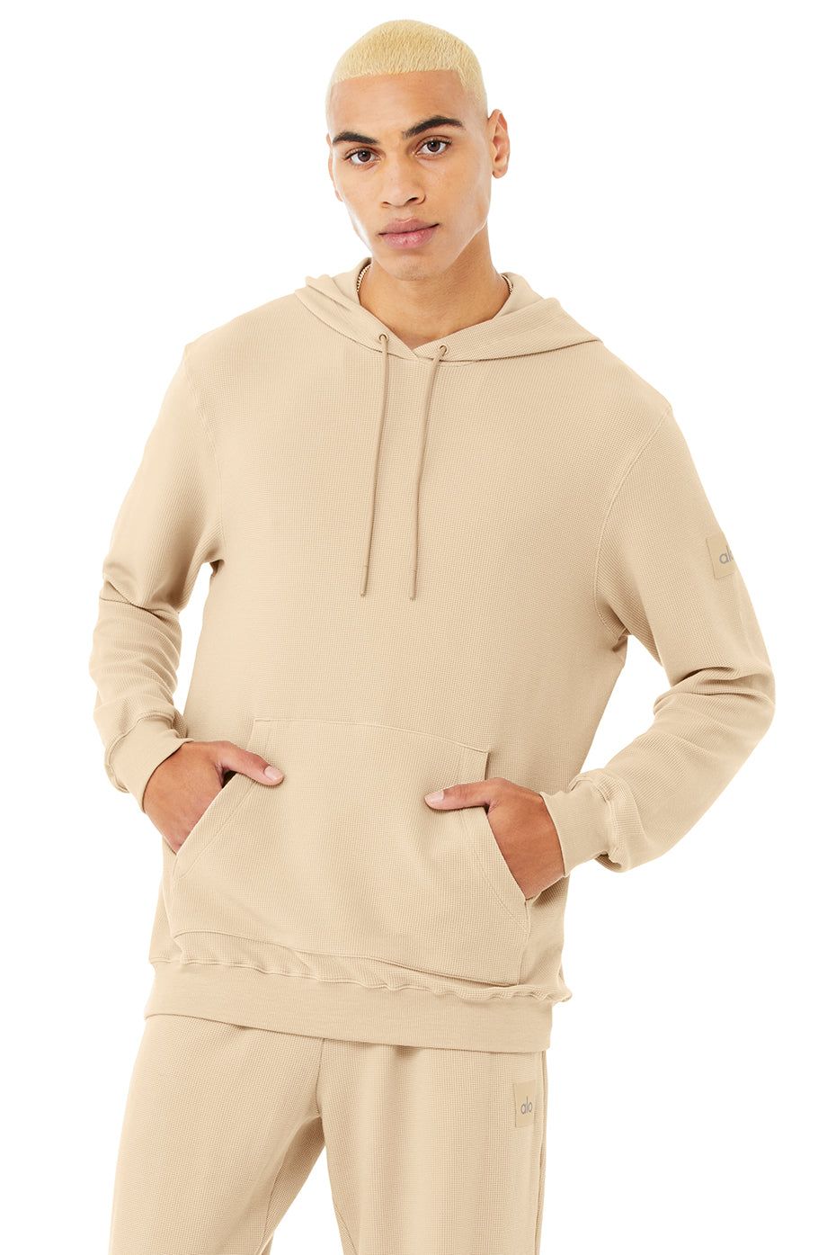 Micro Waffle Fast Break Hoodie - Sand Dune sold by Alo Yoga