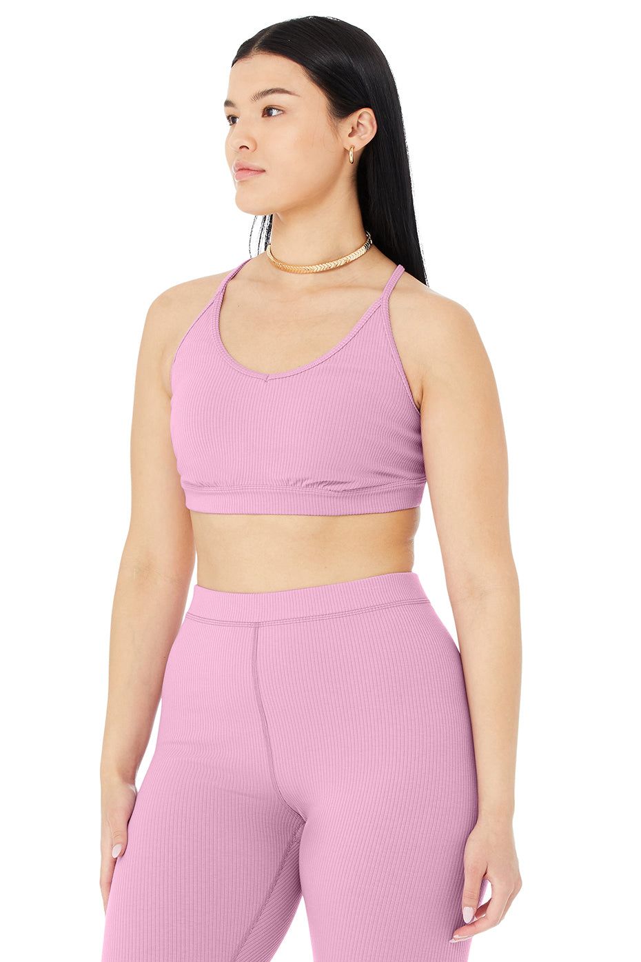 Ribbed Blissful Bra - Pink Lavender sold by Alo Yoga product image thumbnail 8