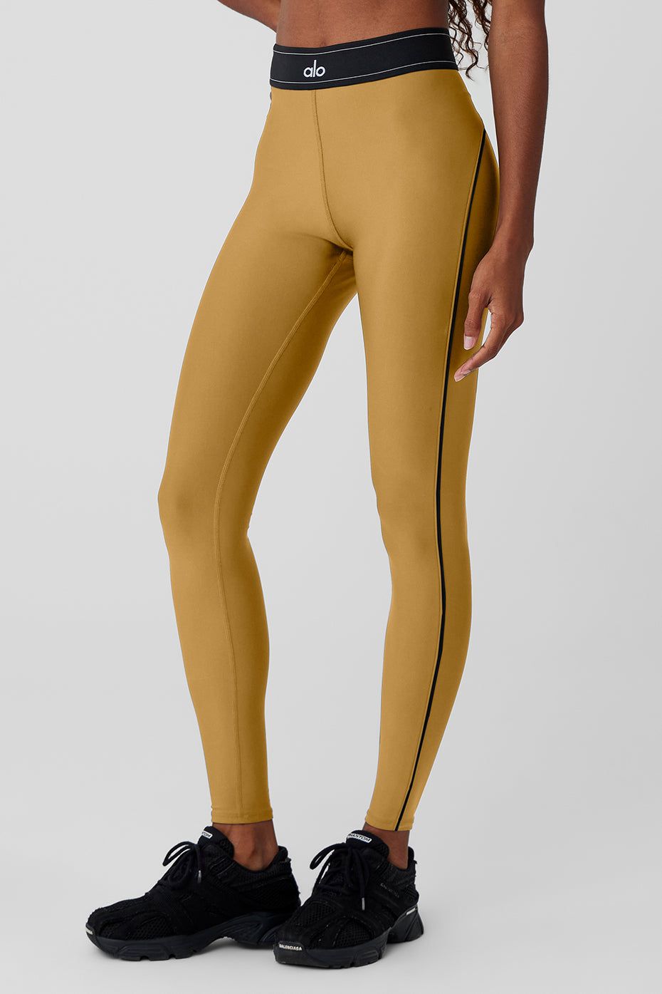 Airlift High-Waist Suit Up Legging - Golden Olive Branch/Black sold by Alo Yoga product image thumbnail 3