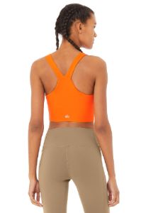 Airbrush Real Bra Tank - Bright Tangerine sold by Alo Yoga