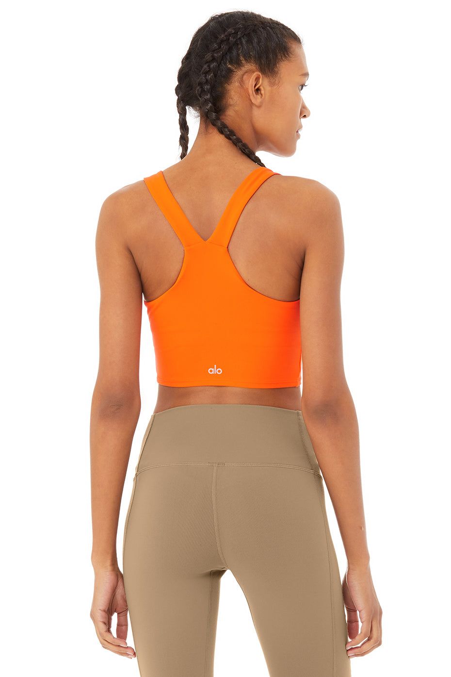 Airbrush Real Bra Tank - Bright Tangerine sold by Alo Yoga product image thumbnail 3