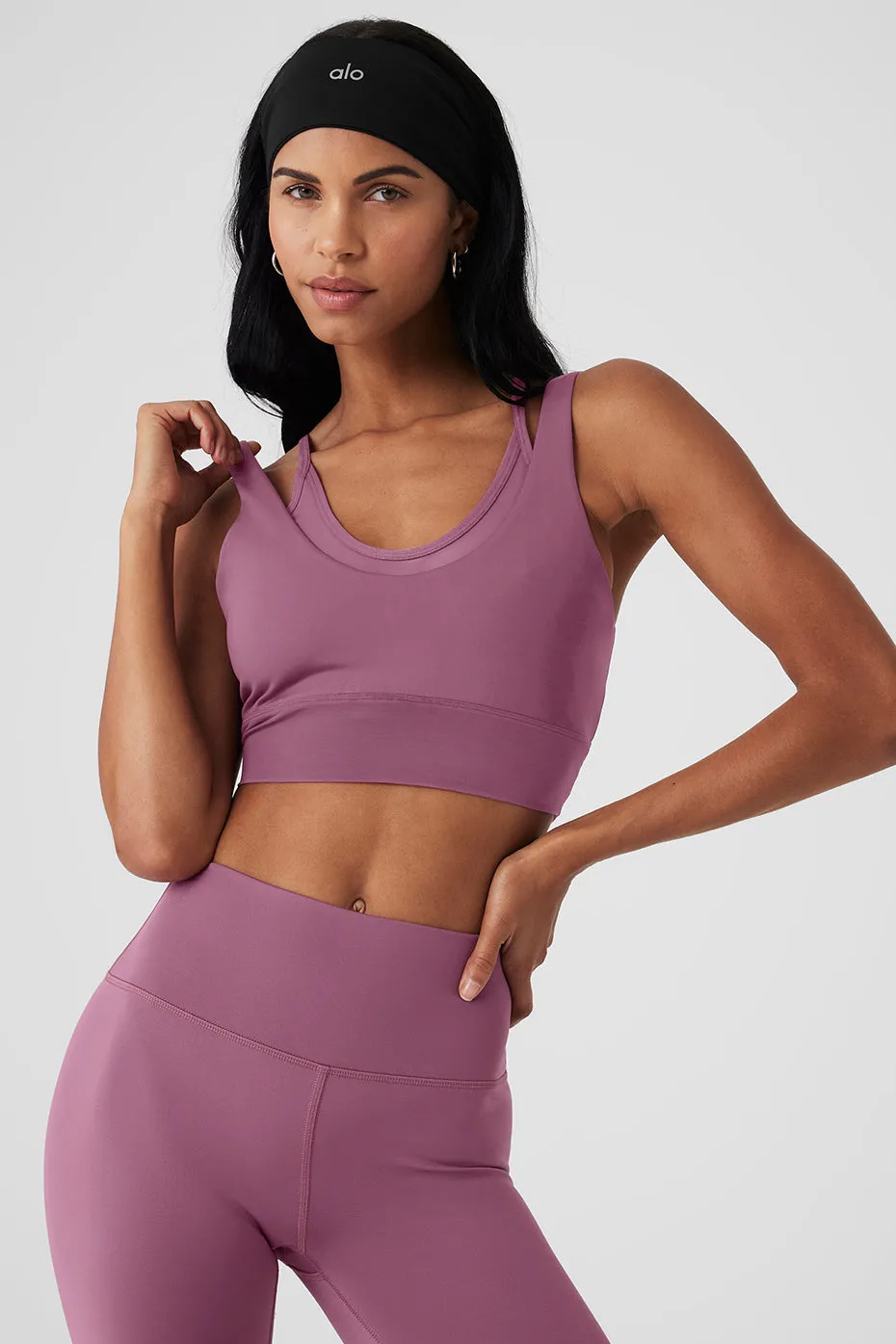 Airlift Double Trouble Bra - Soft Mulberry sold by Alo Yoga product image thumbnail 5