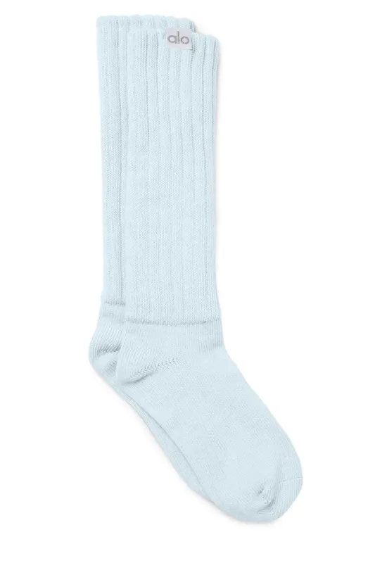 Unisex Scrunch Sock - Powder Blue sold by Alo Yoga