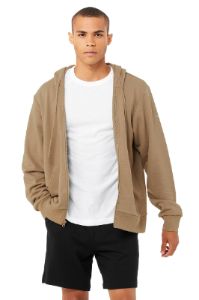 Caliber Zip Hoodie - Gravel/White sold by Alo Yoga