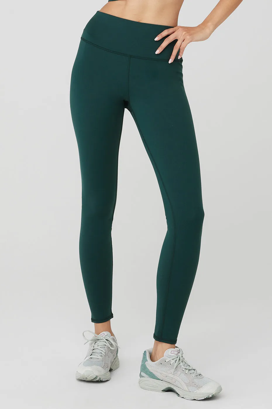 Airbrush Winter Warm High-Waist Nocturne Legging - Midnight Green sold by Alo Yoga