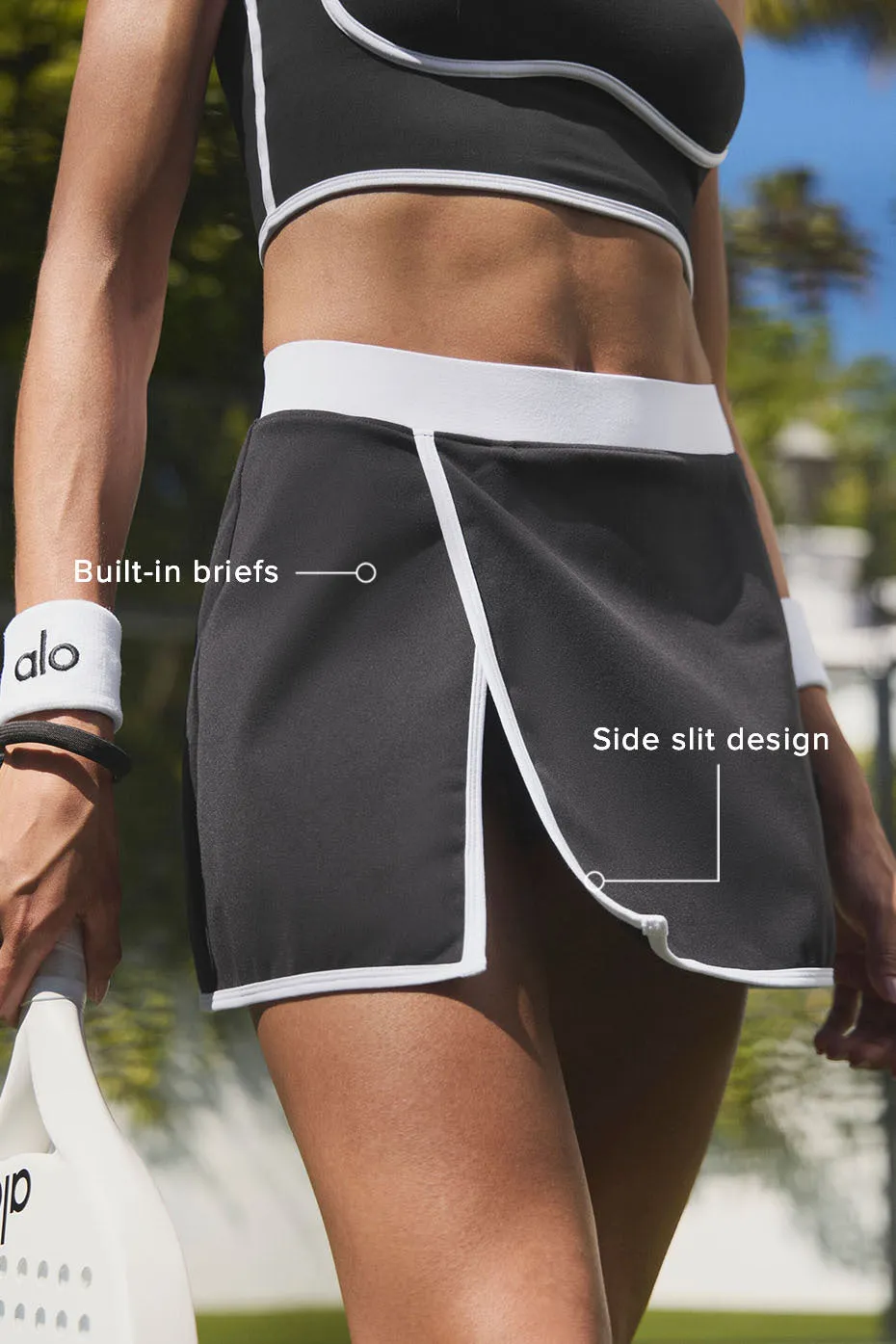 Airbrush Streamlined Skirt - Black/White sold by Alo Yoga product image thumbnail 2