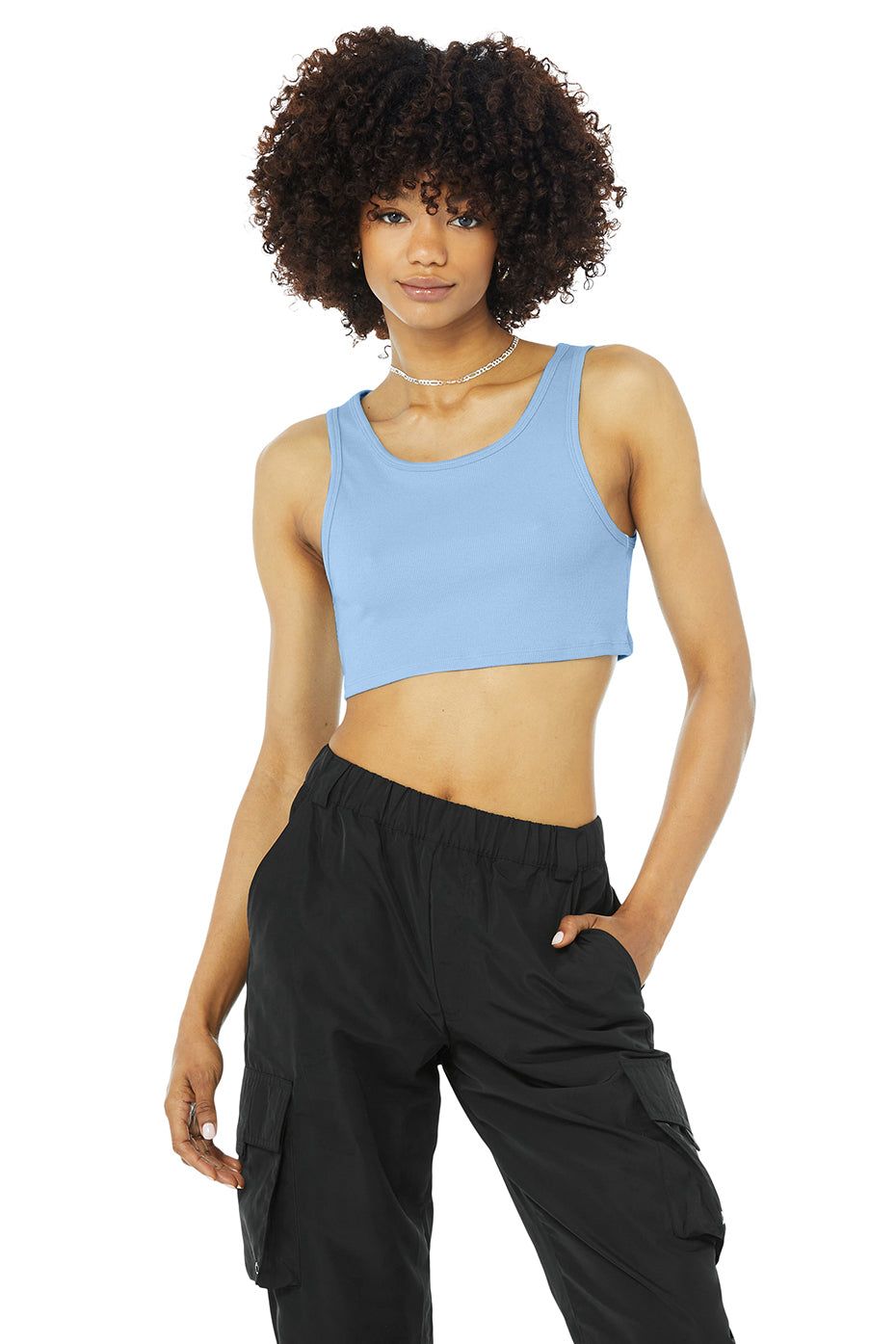 Ribbed Vibe Tank - Blue Skies sold by Alo Yoga
