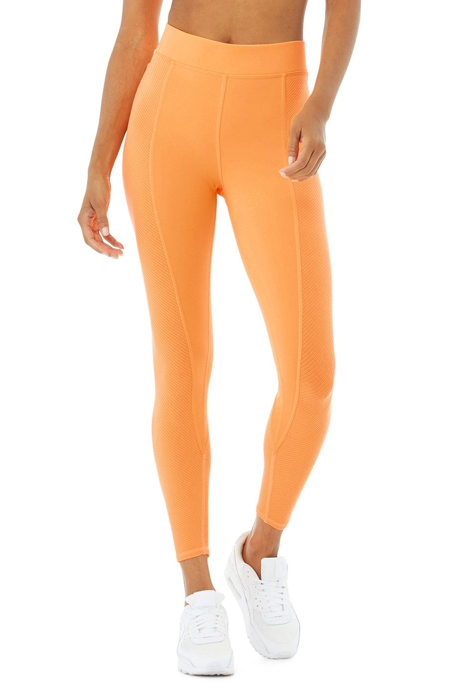 High-Waist 7/8 No Limit Legging - Neon Apricot sold by Alo Yoga