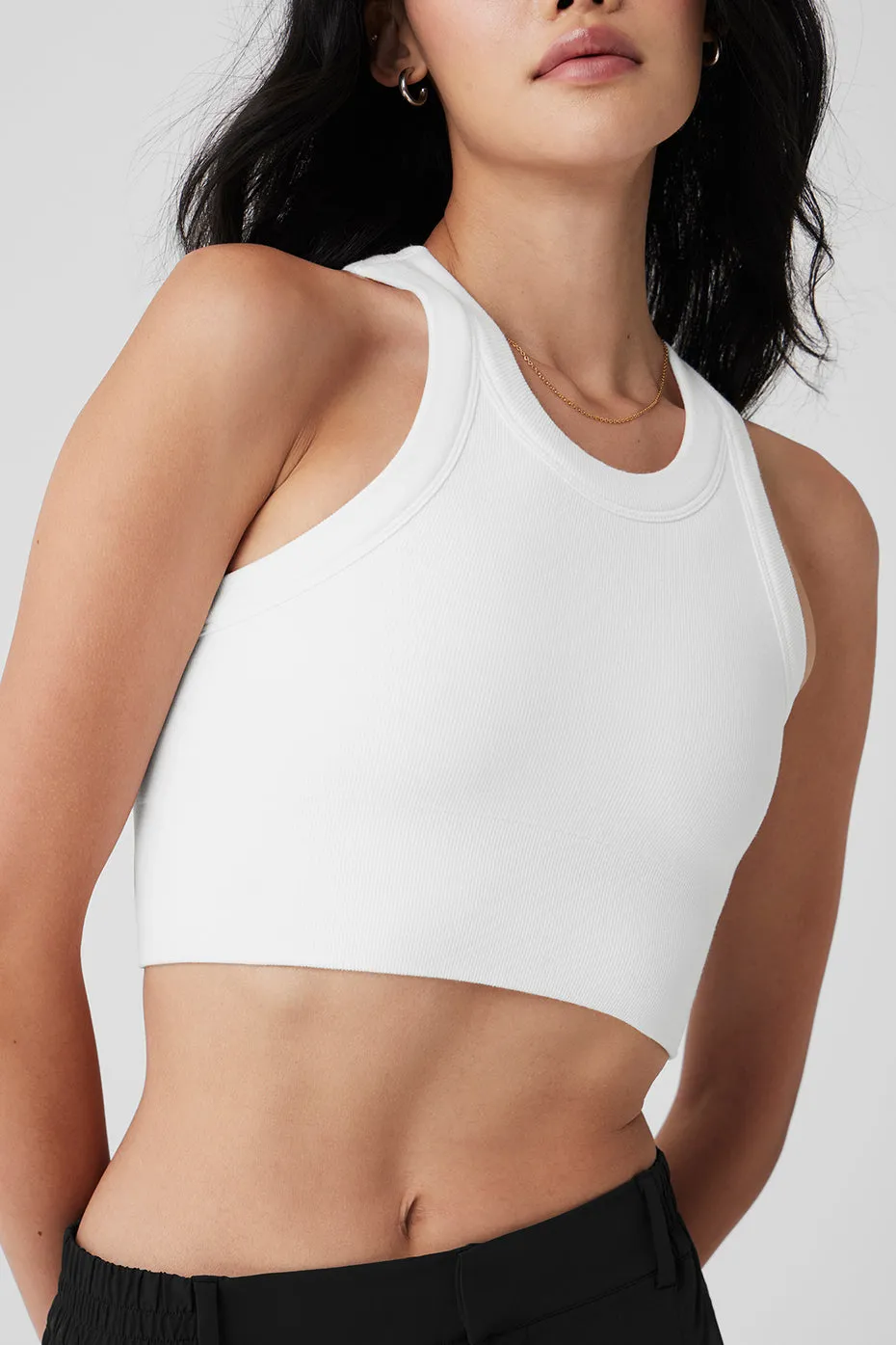 Seamless Delight High Neck Bra - White sold by Alo Yoga product image thumbnail 4