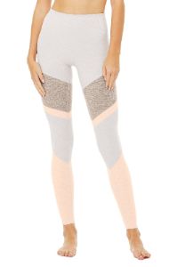 High-Waist Alosoft Sheila Legging - Lavender Cloud/Gravel/Nectar Heather sold by Alo Yoga