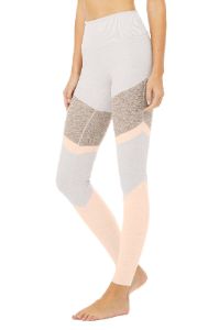 High-Waist Alosoft Sheila Legging - Lavender Cloud/Gravel/Nectar Heather sold by Alo Yoga