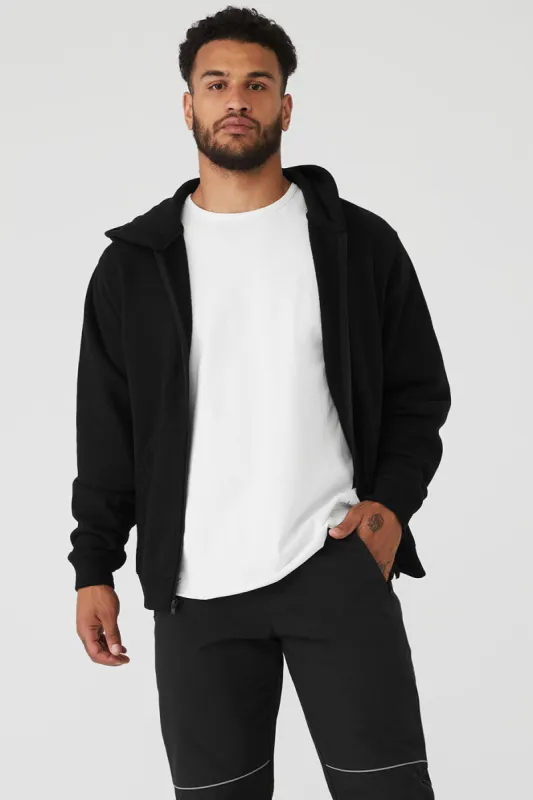 Renown Heavy Weight Full Zip Hoodie - Black sold by Alo Yoga