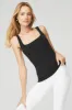 Ribbed Minimalist Tank - Black sold by Alo Yoga