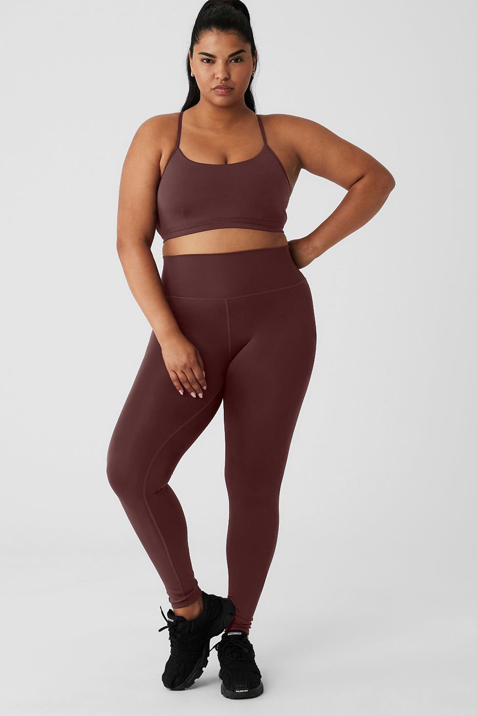 Airlift Intrigue Bra & High-Waist Airlift Legging Set - Cherry Cola sold by Alo Yoga product image thumbnail 5