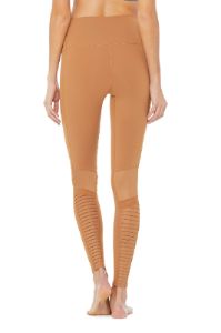 High-Waist Moto Legging - Henna/Henna Glossy sold by Alo Yoga
