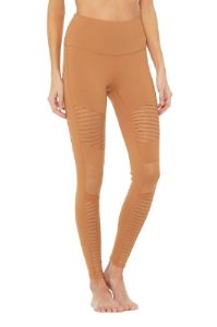 High-Waist Moto Legging - Henna/Henna Glossy sold by Alo Yoga