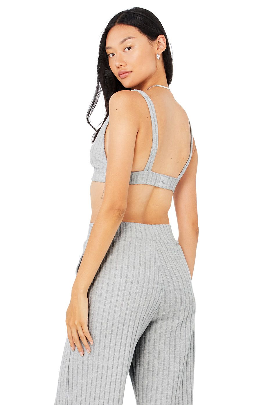 Ribbed Take Comfort Bra - Athletic Heather Grey sold by Alo Yoga product image thumbnail 2