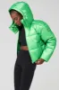 Pearlized Pristine Puffer - Green Glow/Black sold by Alo Yoga