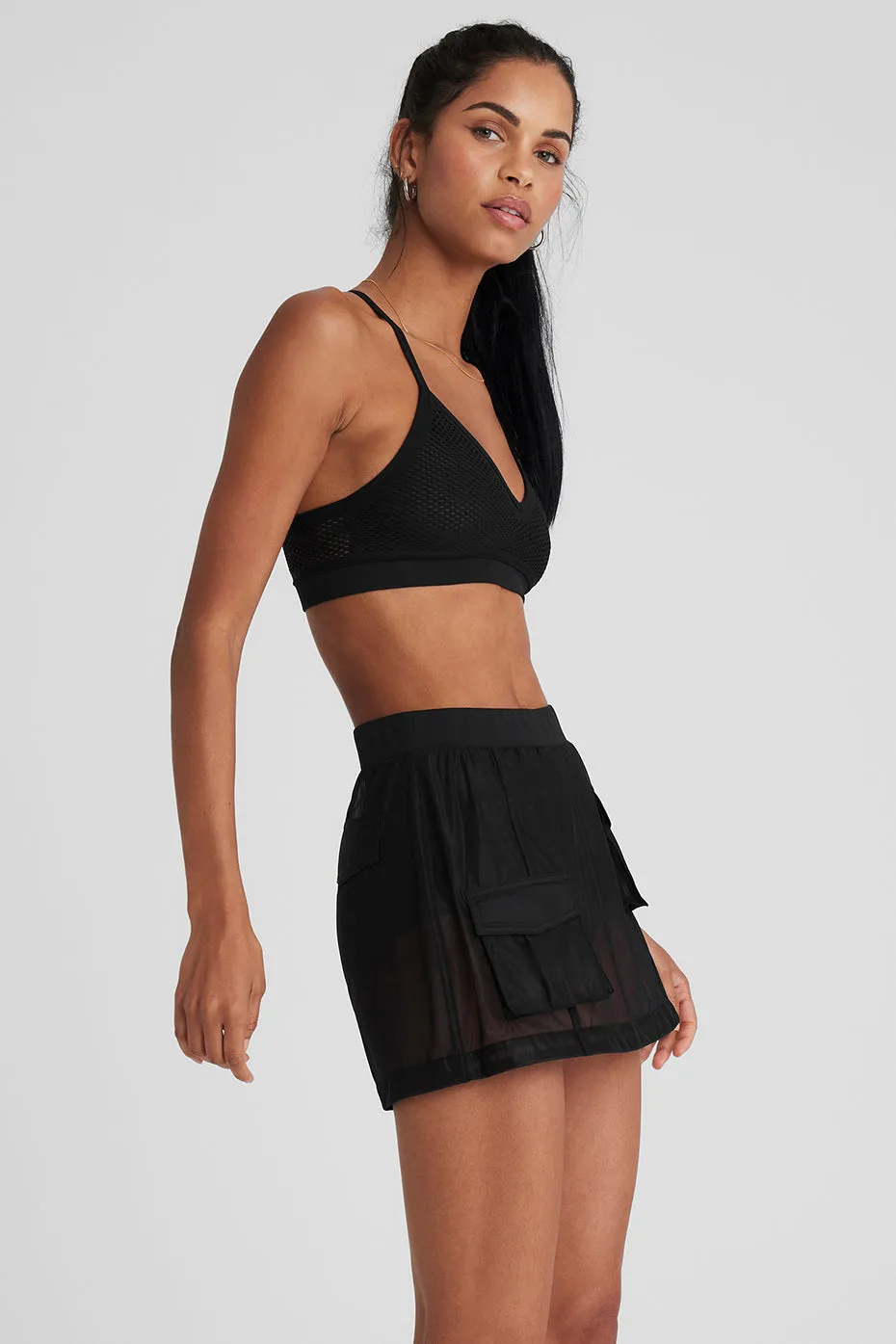 Seamless Open Air Barely There Bra - Black sold by Alo Yoga product image thumbnail 3