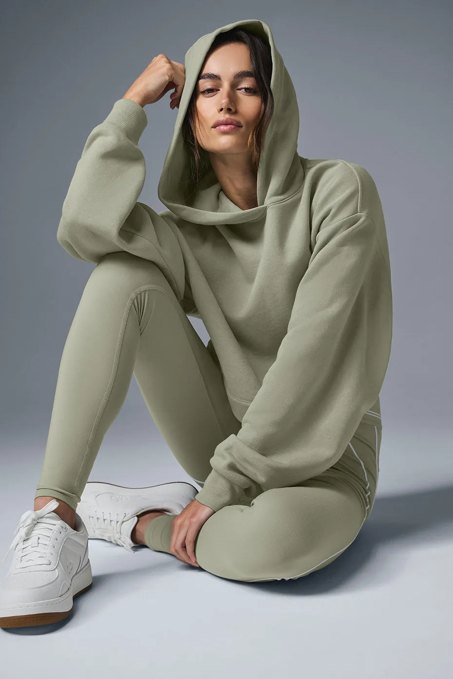 Airbrush High-Waist Heart Throb Legging - Limestone/White sold by Alo Yoga product image thumbnail 4