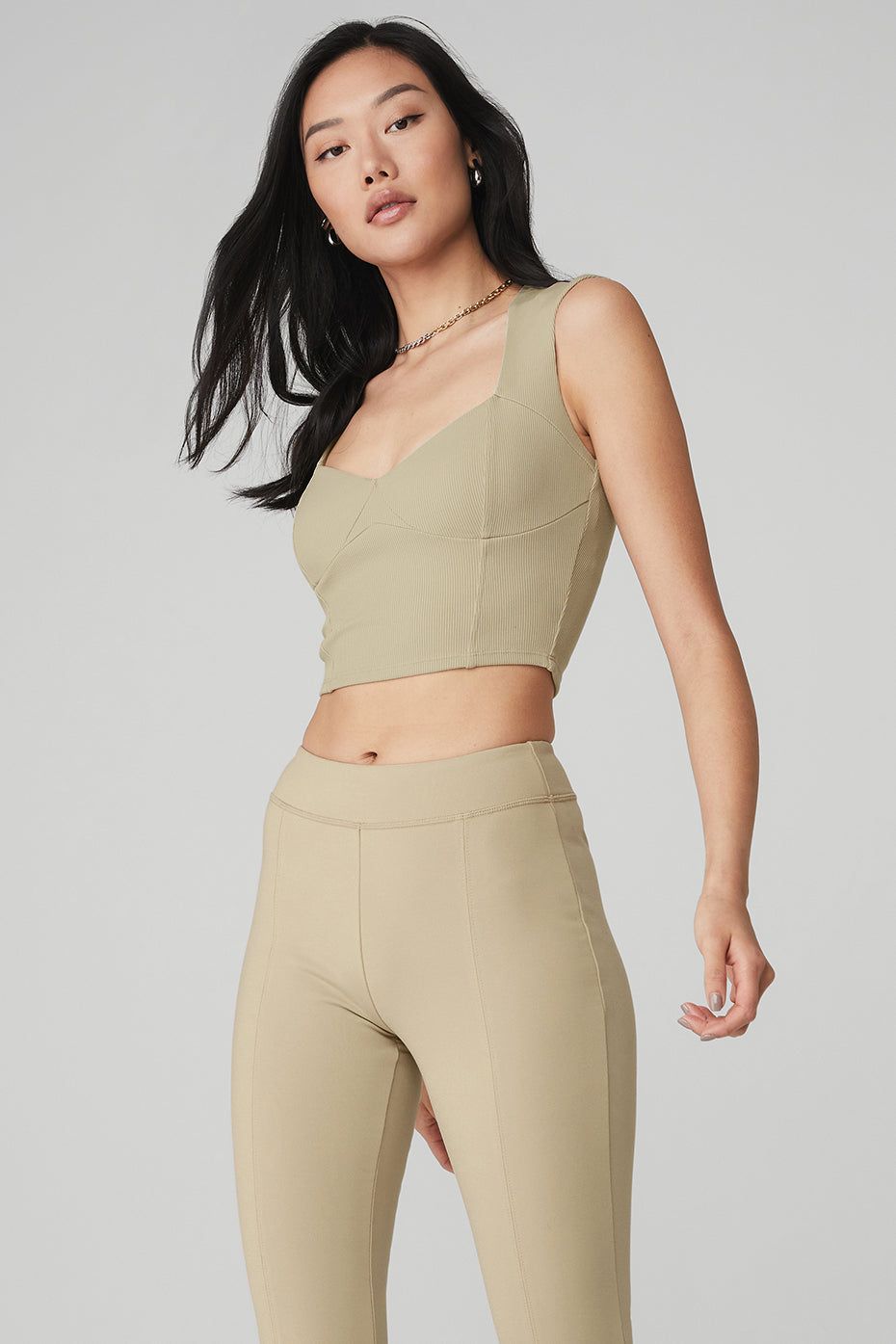 Ribbed Sweetheart Short Sleeve - California Sand sold by Alo Yoga product image thumbnail 3