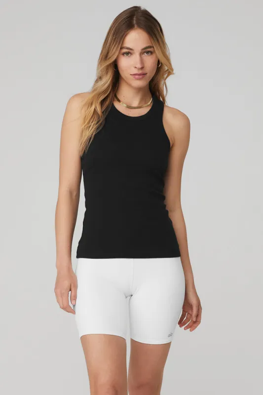 Ribbed Aspire Full Length Tank - Black sold by Alo Yoga