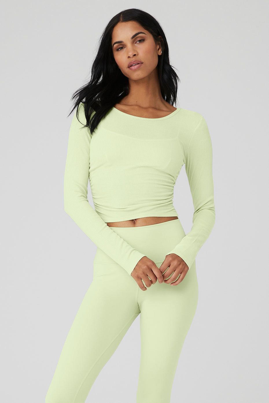 Gather Long Sleeve - Iced Green Tea sold by Alo Yoga