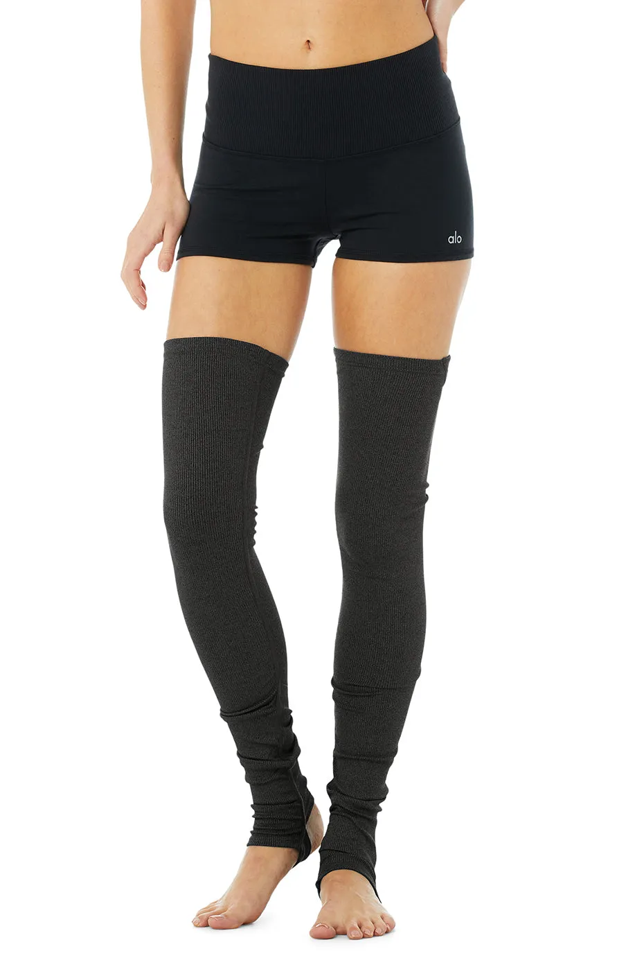 Goddess Leg Warmer - Dark Grey Heather sold by Alo Yoga product image thumbnail 2