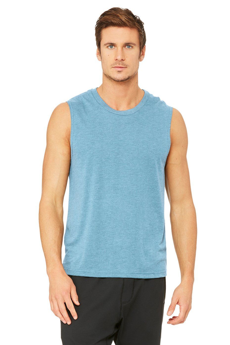 Triumph Muscle Tank - Denim Triblend sold by Alo Yoga