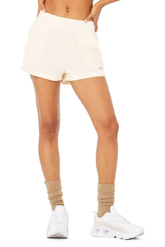 Ribbed Take Comfort Short - Ivory sold by Alo Yoga