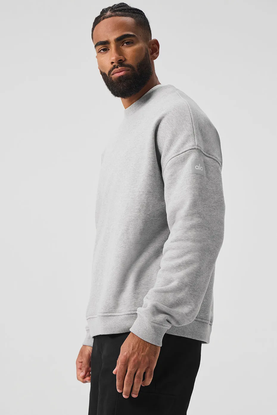 Renown Heavy Weight Crew Neck Pullover - Athletic Heather Grey sold by Alo Yoga product image thumbnail 3