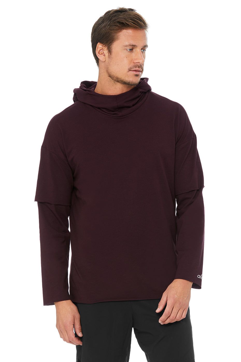 2-In-1 Pullover Hoodie - Ox Blood Triblend sold by Alo Yoga