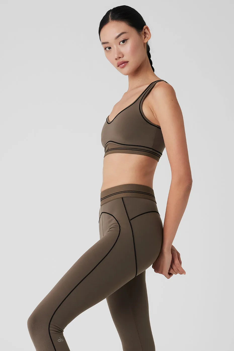 Airbrush Heart Throb Bra - Olive Tree/Black sold by Alo Yoga product image thumbnail 3