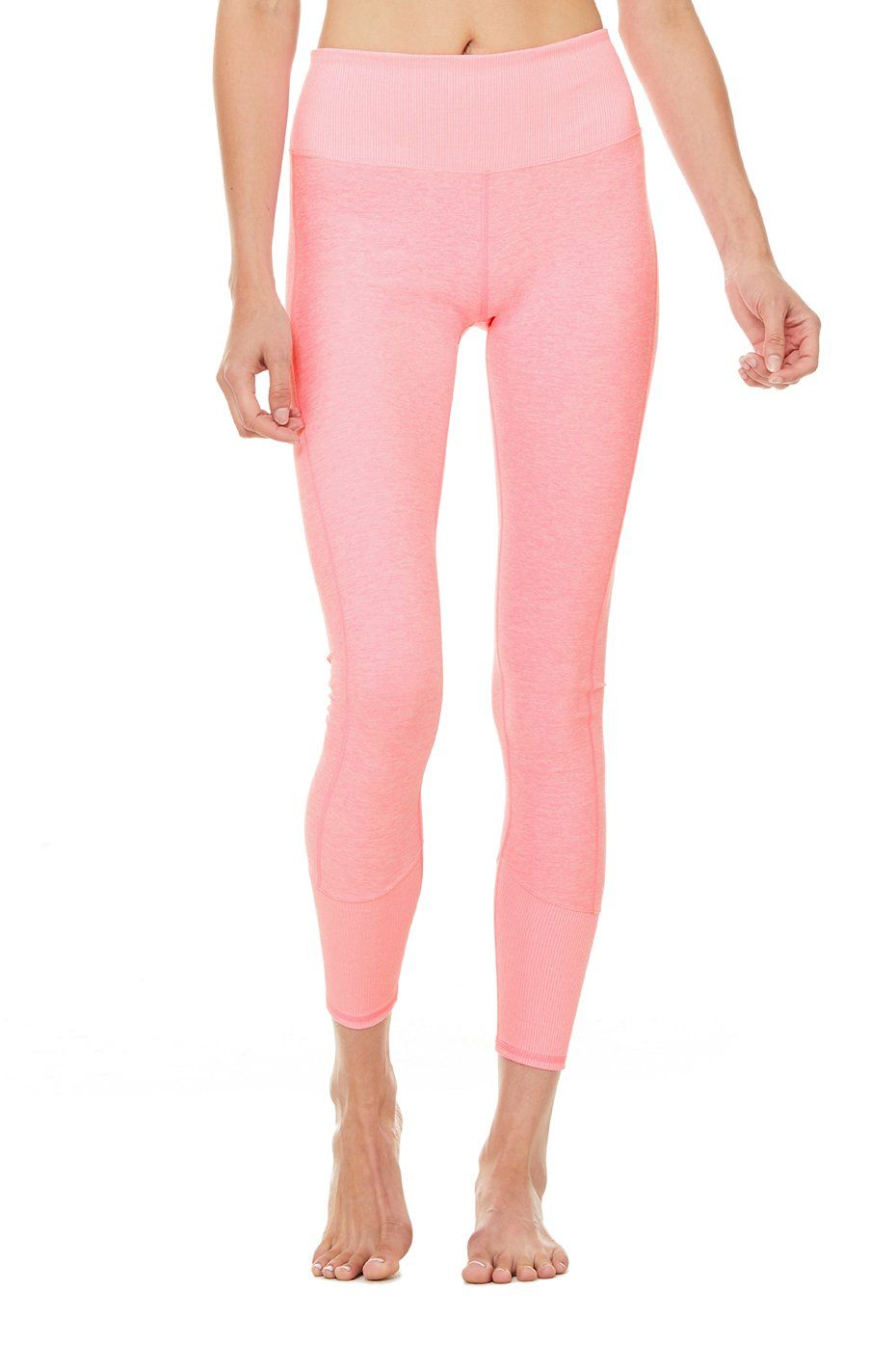 High-Waist Alosoft Lounge Legging - Macaron Pink Heather sold by Alo Yoga