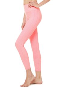High-Waist Alosoft Lounge Legging - Macaron Pink Heather sold by Alo Yoga