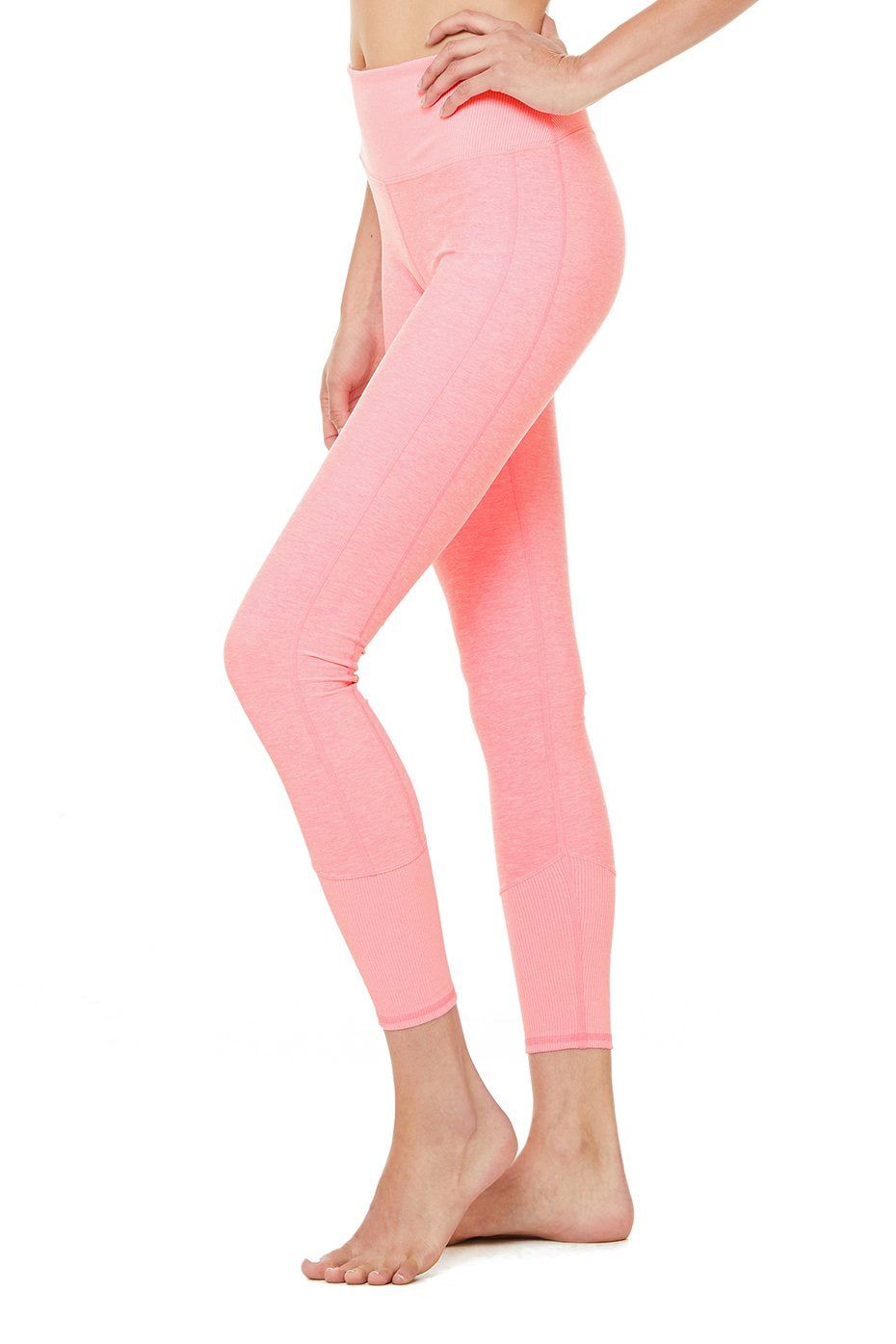 High-Waist Alosoft Lounge Legging - Macaron Pink Heather sold by Alo Yoga product image thumbnail 2