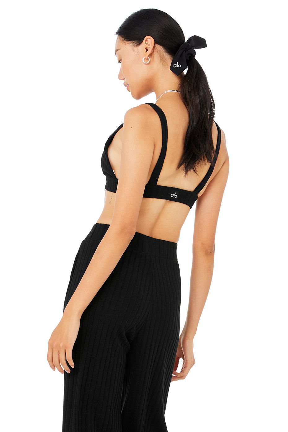 Ribbed Take Comfort Bra - Black sold by Alo Yoga product image thumbnail 2