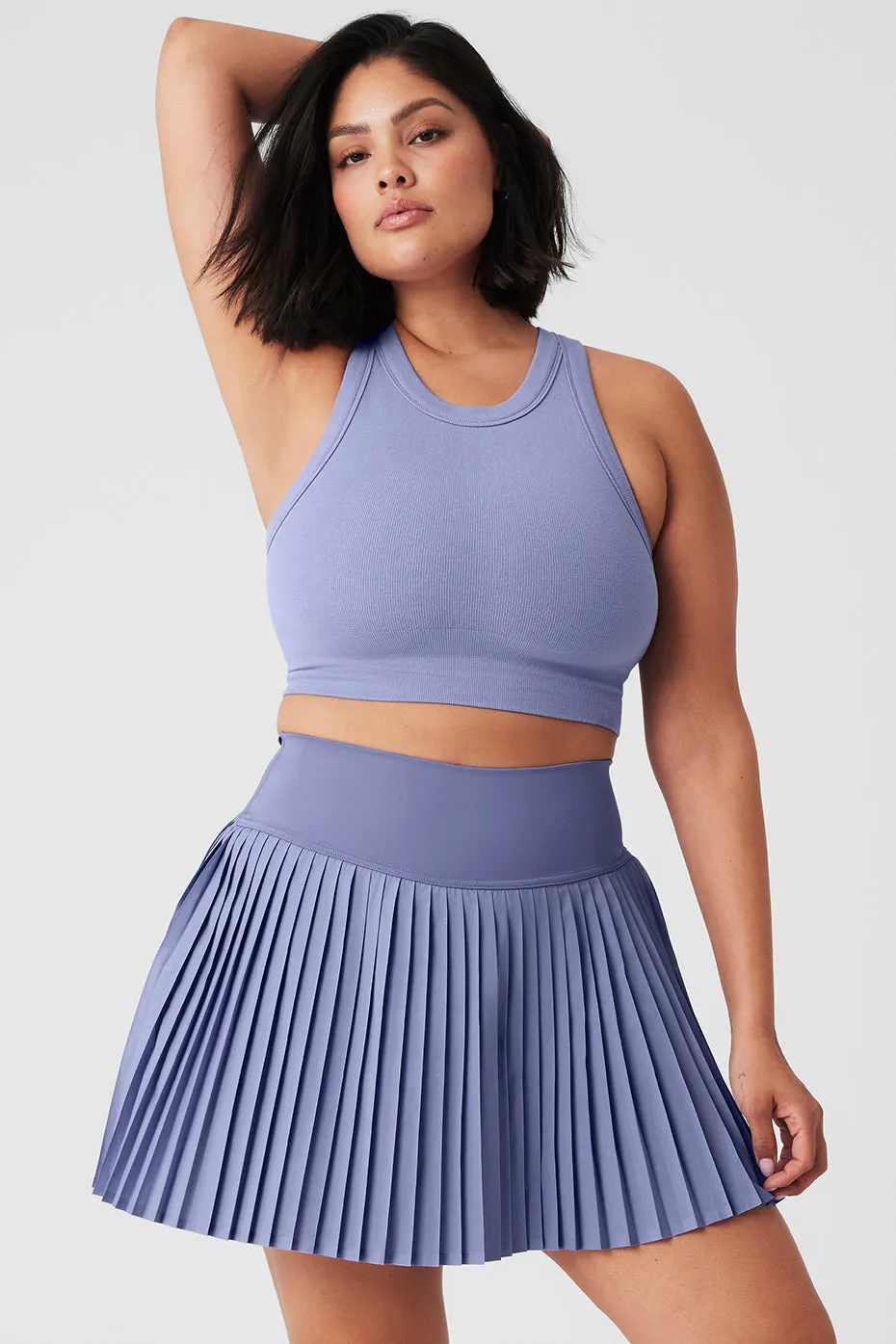 Seamless Delight High Neck Bra - Lilac Blue sold by Alo Yoga product image thumbnail 5