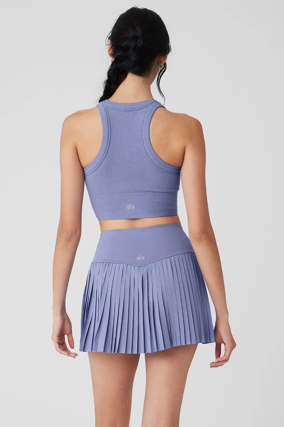 Seamless Delight High Neck Bra - Lilac Blue sold by Alo Yoga product image thumbnail 2