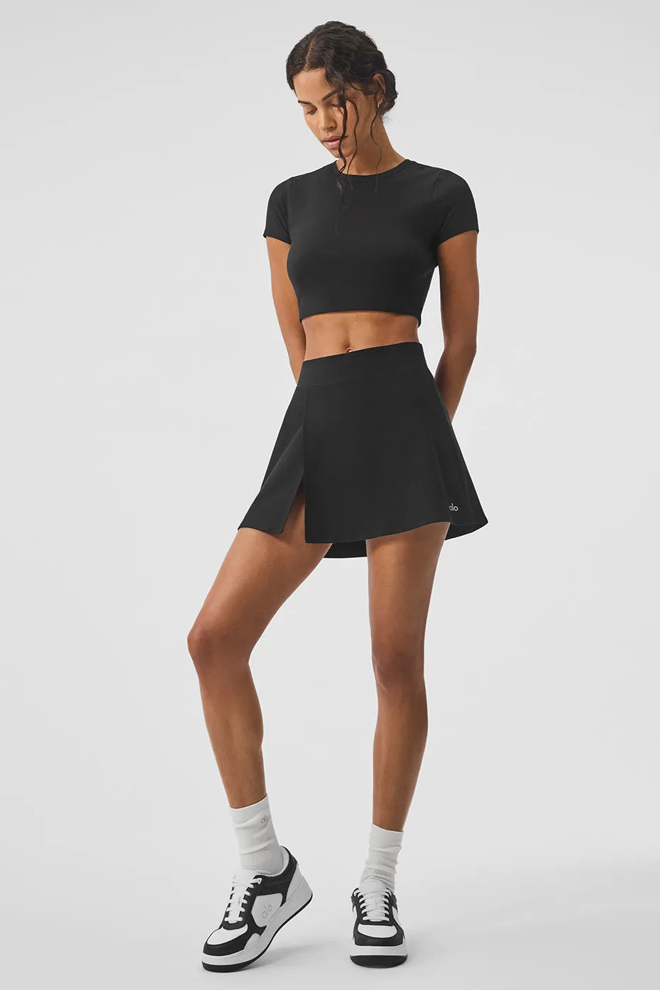Alosoft Backspin Skirt - Black sold by Alo Yoga