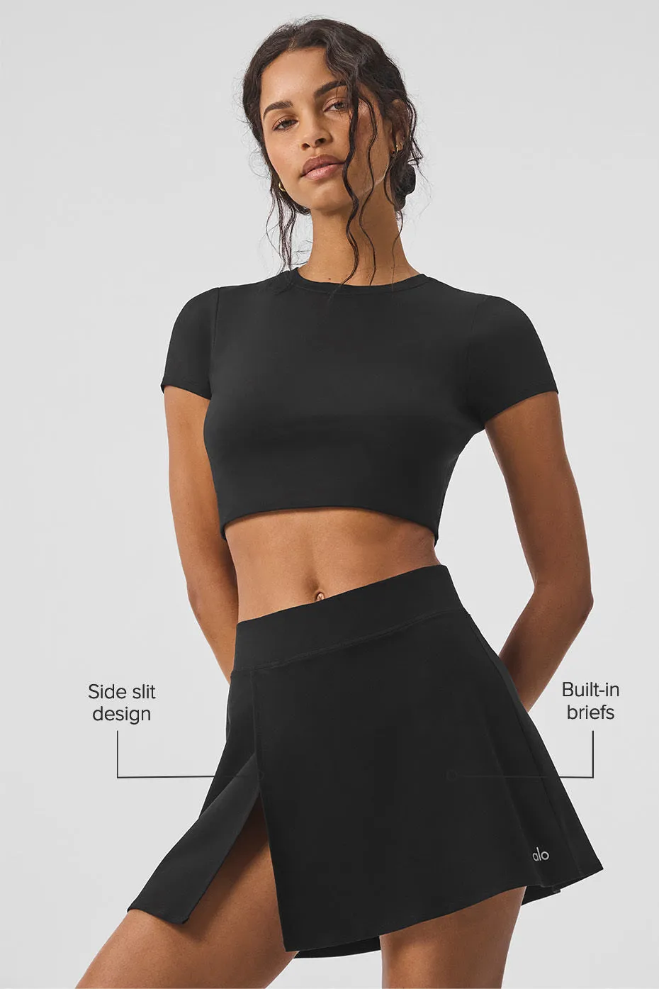 Alosoft Backspin Skirt - Black sold by Alo Yoga product image thumbnail 2